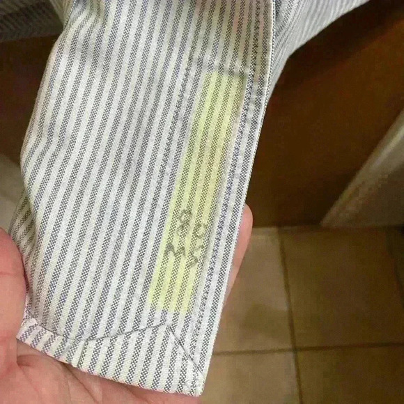 Wild West Outfitters Button-up Light Blue & White Striped Western Dress Shirt XL - Picture 5 of 9